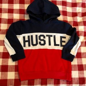 Toddler boy hustle graphic hoodie sweater 5t